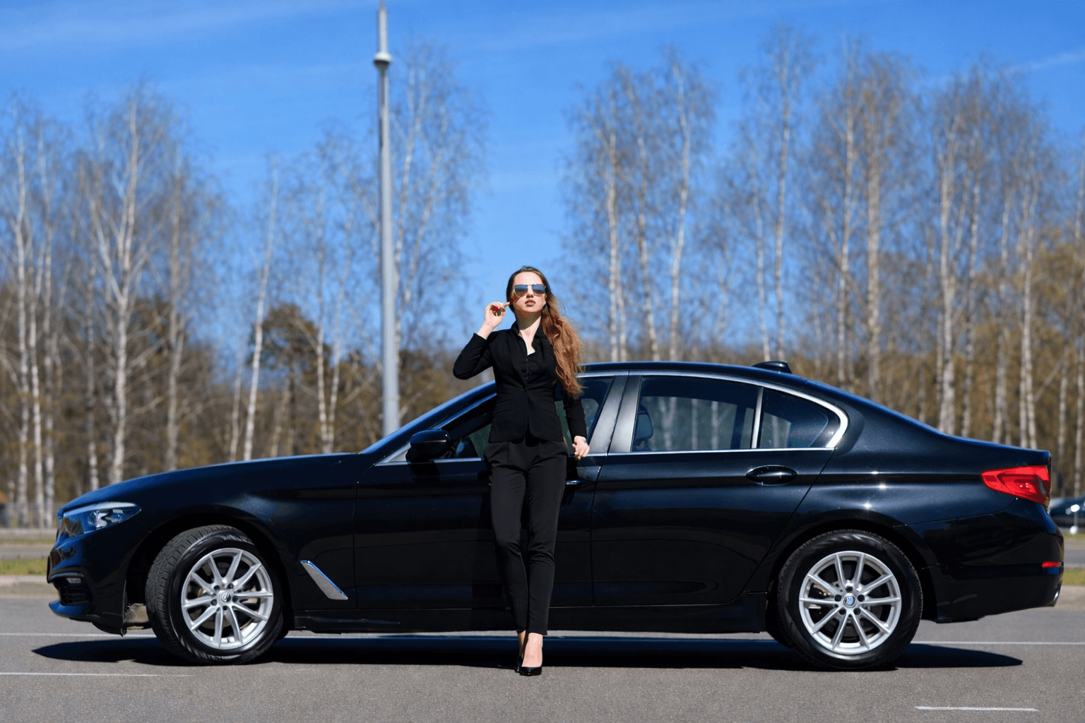 City street with traffic