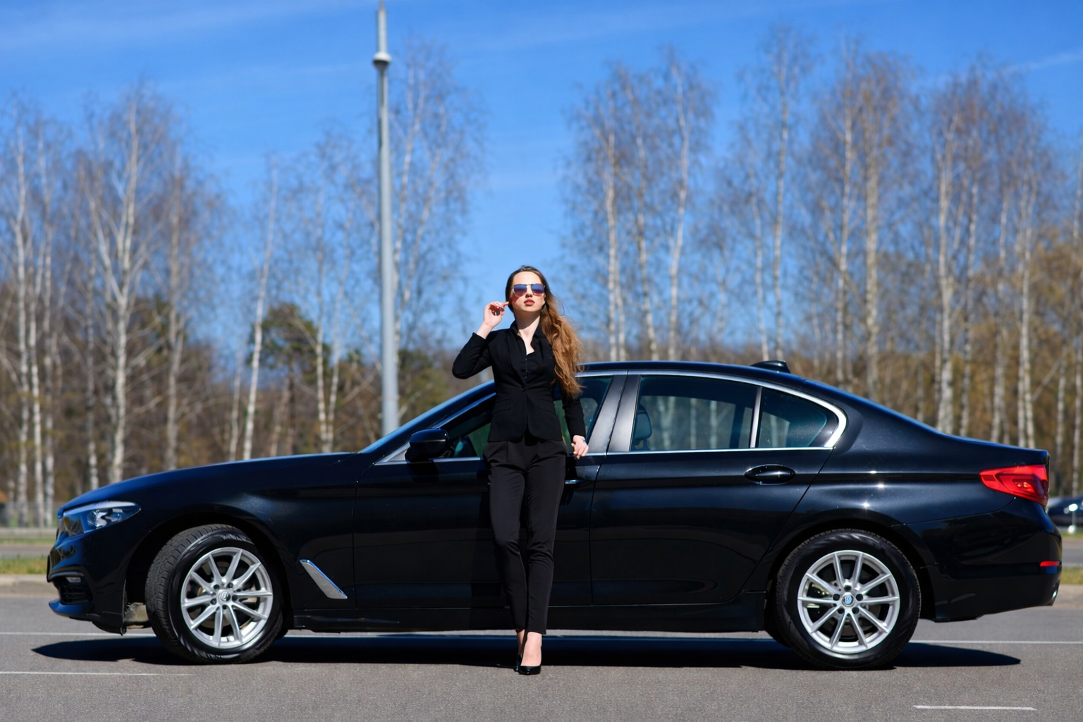 City street with traffic